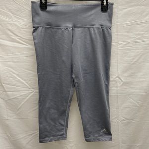 Adidas silver climalite cropped leggings